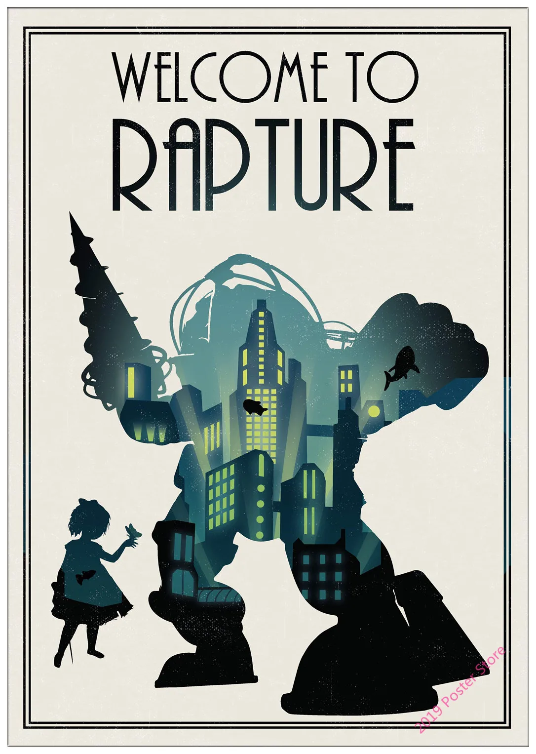 Плакат Bioshock Rapture видео игра Постеры фильма белая бумага Картина Настенная картина для гостиной украшение дома