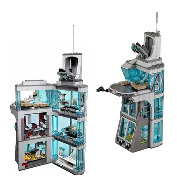 

511pcs The Avengers Super Heroes Aegis Bureau headquarters Attack On Tower DIY Building Blocks Kit Toys Gifts