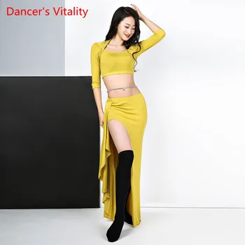 

New Style Belly Dance Sexy Haft-Sleeved Top Clothes + Skirt 2 pcs Suit For Women Belly Dance Belly Dance Set Girls Dance Set
