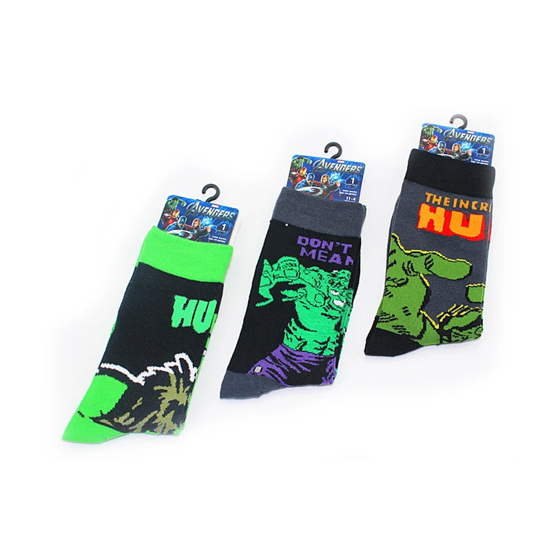 H & R мужские хлопковые носки MARVEL COMICS Супер герои Повседневное платье до колен