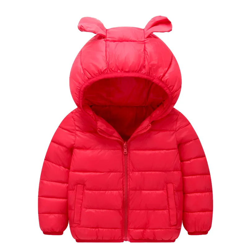 Куртка для девочки;коллекция года; осенне-зимние куртка для мальчика;куртка детская; пальто для девочки детская верхняя одежда с капюшоном; пальто для маленьких девочек; ветровка; детские куртки пальто для мальчик - Цвет: Red