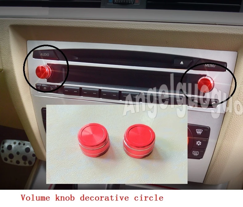 Angelguoguo car volume knob decoration/volume decoration Knob sticker Fit for BMW 3 series 2004-2012 E90