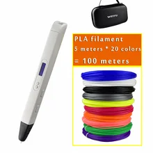 2019 New RP800A 3D Professional Printer Pen with OLED Screen 3d Drawing Digital Pen for Doodling Art Craft Making and Education