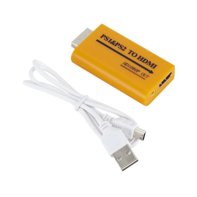 Upgrade Support 1080P PS1 &amp PS2 to HDMI-compatible with 3.5mm audio video Converte For Player HDMI Adapter HDTV | Электроника