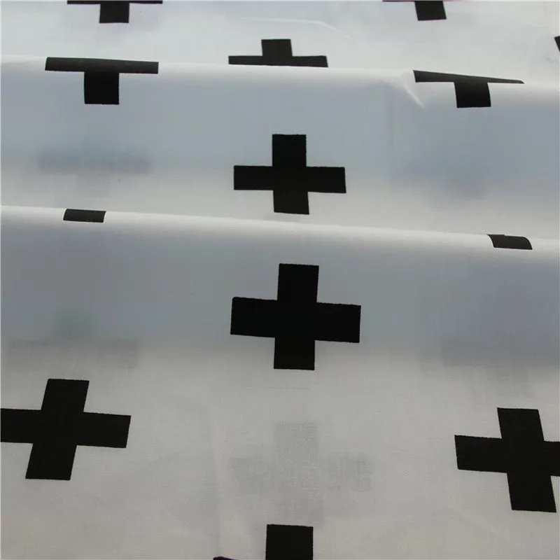 Хлопок саржевая ткань Нордический ветер черный белый серия вентилятор Корона Крест шеврон звезды ткани для детей постельные принадлежности ручная работа пэчворк