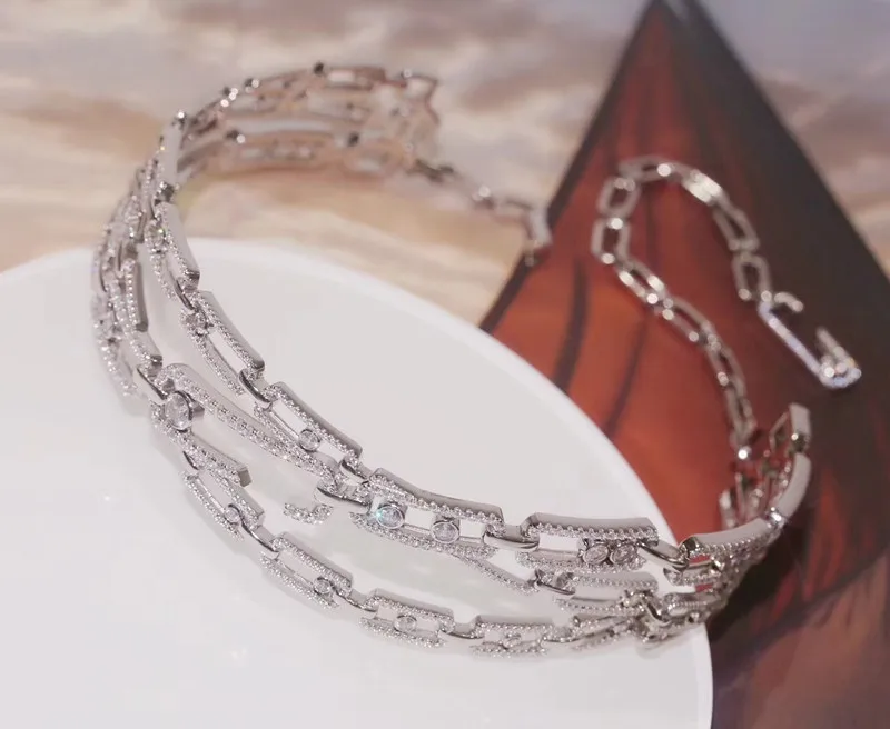 

Designer Fashion 925 Sterling Silver Jewelry 3A Cubic Zirconia Party Necklace