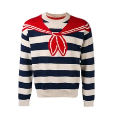 ECTIC Men Thickened sweater Retro digital printing fashion man Round neck shawl Jacquard coat S-XXL