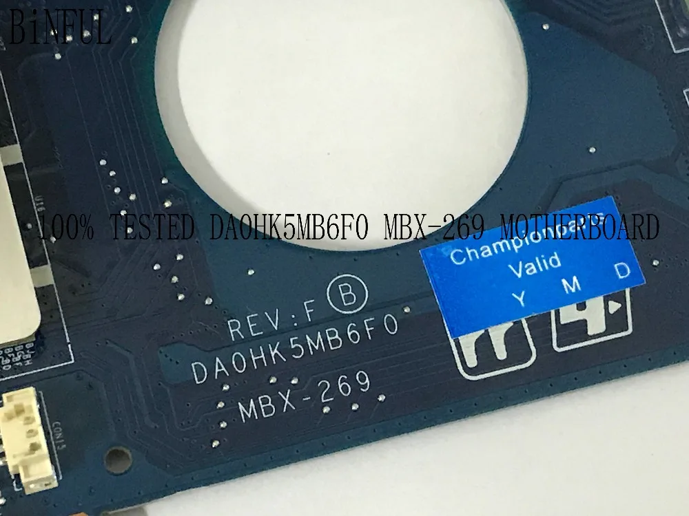 BiNFUL 100% سوبر DA0HK5MB6F0 MBX-269 اللوحة لابتوب سوني SVE151 سلسلة الكمبيوتر الدفتري مع الفيديو بطاقة