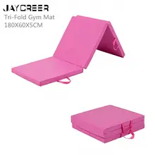 JayCreer, черный цвет, 180X60X5 см, трехслойный Складной толстый коврик для упражнений, гимнастический коврик, игровой матрас