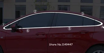 

For Chevrolet Cruze Holden Astra Sedan 2017 Stainless Steel Exterior Car styling Full Window Sill Without Pillars Cover 12*
