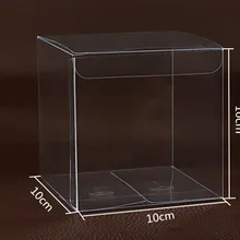 200 шт 10*10*10 см Прозрачные водонепроницаемые ПВХ коробки упаковка пластиковая прозрачная коробка для хранения продуктов питания/ювелирных изделий/конфет/подарков/косметики