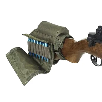 

Tactical Portable Adjustable Bullet Holder Bag Hunting Butt Stock Rifle Cheek Rest Pouch Outdoor Army Military Gun Accessories