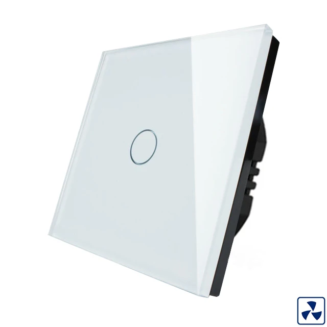 Smart Home EU Standard Wall Light Touch Switch Screen 1 Gang Fan speed Luxury Crystal Glass Panel | Обустройство дома