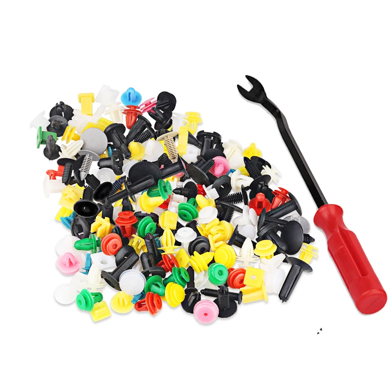 

Urbanroad 200pcs Universal Mixed Auto Plastic Rivet Fastener Bumper Clip Push Type Rivet Retainer Fastener Bumper Fixed Clamp