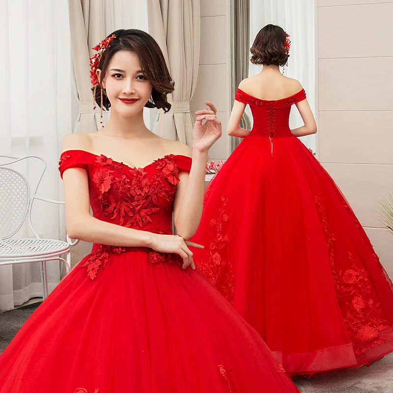 Doer Новое красное платье Quinceanera элегантное платье с открытыми плечами, с кружевными аппликациями, индивидуальный заказ Выходные туфли на выпускной бал Quinceanera платье л