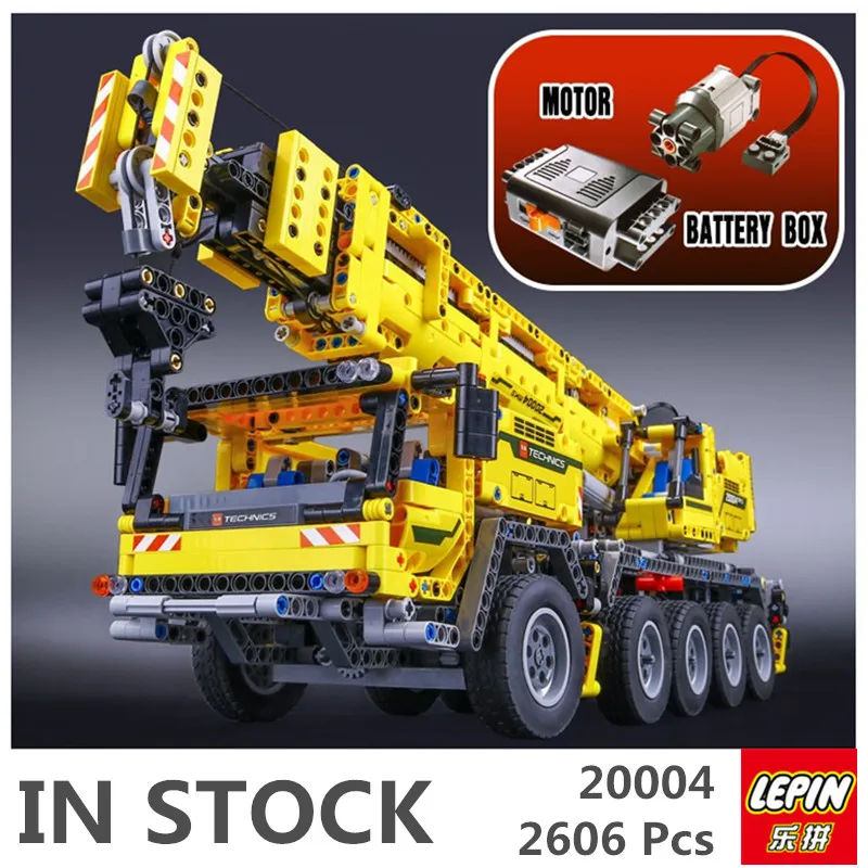 

IN STOCK 2606pcs LEPIN 20004 technic series Motor power mobile crane MK Model Building blocks Bricks Compatible 42009