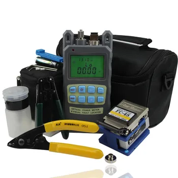 

Optical Fiber Tool Kit with FTTH FC-6S Fiber Cleaver and 2 in 1 Optical Fiber Power Meter and Wire Strippers and Dustfree Paper