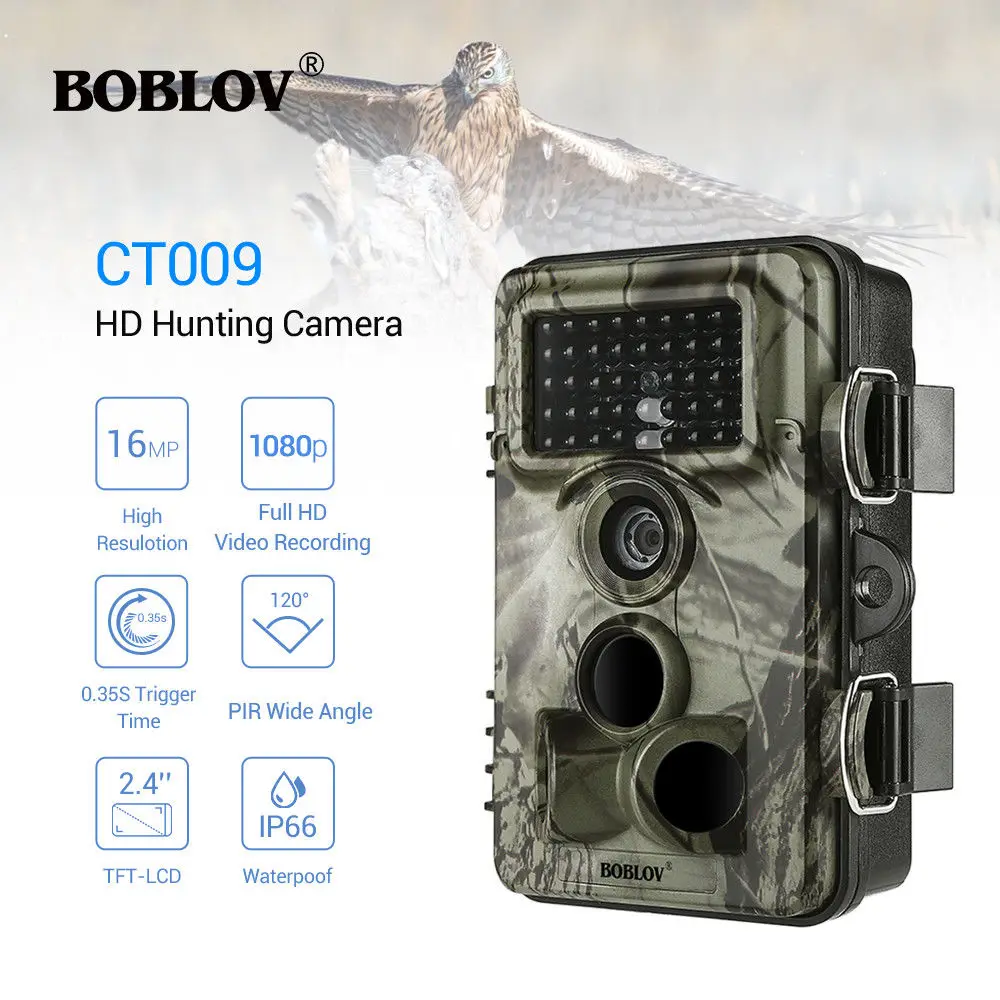 

Wildlife Hunting Camera 16MP Trail Cameras Farm Security IR Night Vision Photo Traps IP66 Video Surveillance Outdoor Tracking