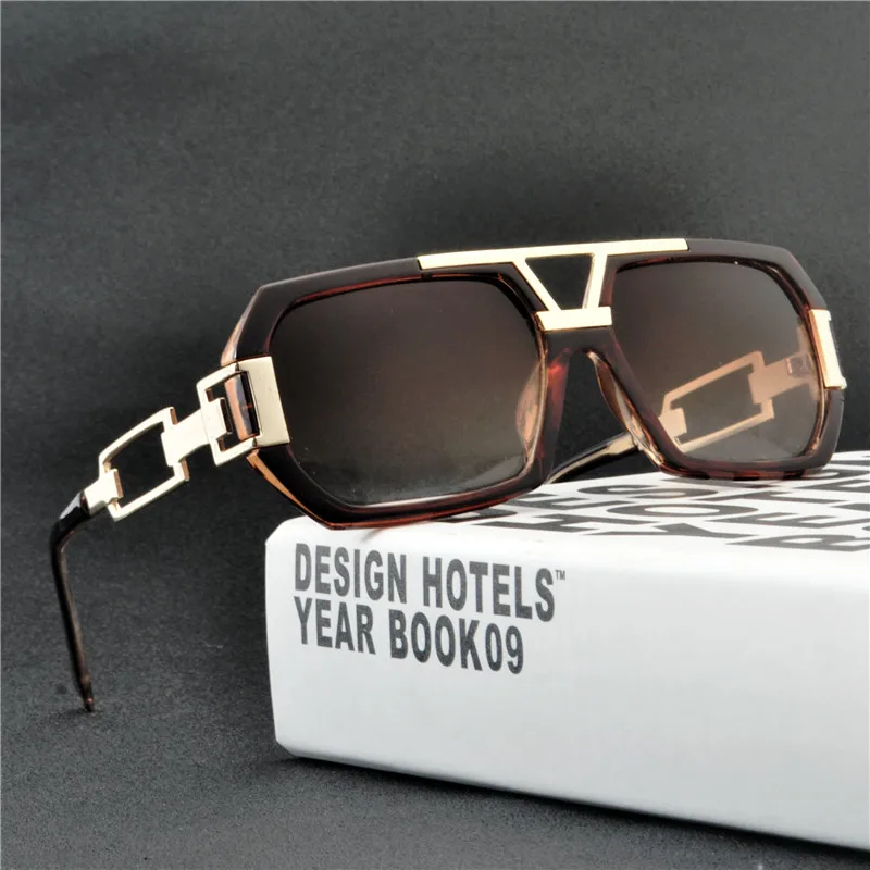 Уникальные MINCL солнцезащитные очки для женщин модные дизайнерские золотые черные плоские большие оправа квадратные очки мужские защитные очки NX - Цвет линз: tea