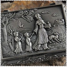 Модные Винтаж панк старший олова металлическая коробка для драгоценностей тиснением классический орнамент изысканные украшения z002