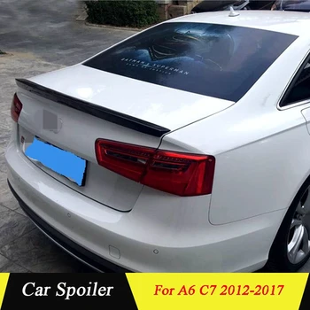 

CARBON FIBER Spoiler for AUDI A6 C7 4-Door Sedan 2012-2018 carbon fiber rear wing trunk lip spoiler for audi a6 c7
