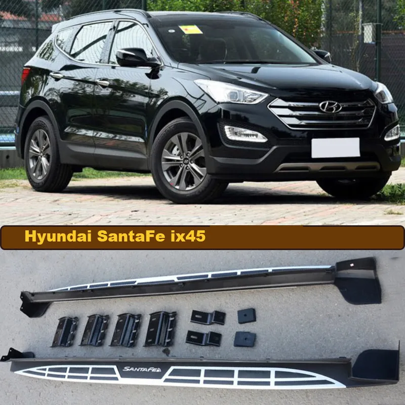 Для Hyundai Santa Fe ix45 2013 2014 2015 2016 2017 2018 подножки боковые ступенчатые педали Высокое