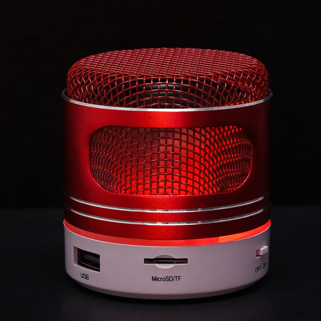 

Mini Bluetooth Speaker USB Led Light Wireless Portable Music Box Subwoofer Small 6.17