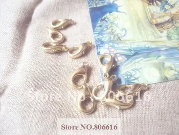 

High Quality 16MM*8MM 100Pcs Light Gold Plated Zinc Alloy Lobster Clasps Hooks Jewelry Accessory Findings