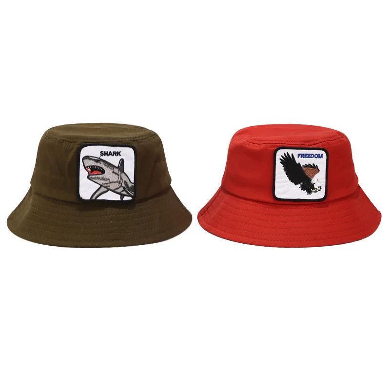Новинка,, рыбацкая шляпа для мужчин и женщин, новая стандартная гладкая шляпа с рисунком животных, летняя уличная Солнцезащитная шляпа для мужчин, Панамы кепки
