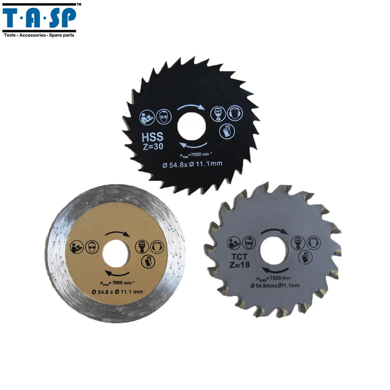 TASP Mini Circular Saw Blade Set 54.8x11.1mm for Metalworking