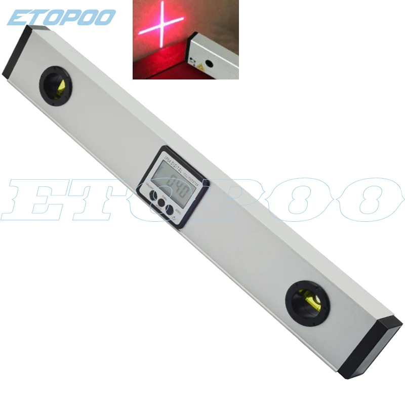 400mm Digital Angle Finder Level with laser beam Spirit Level Upright