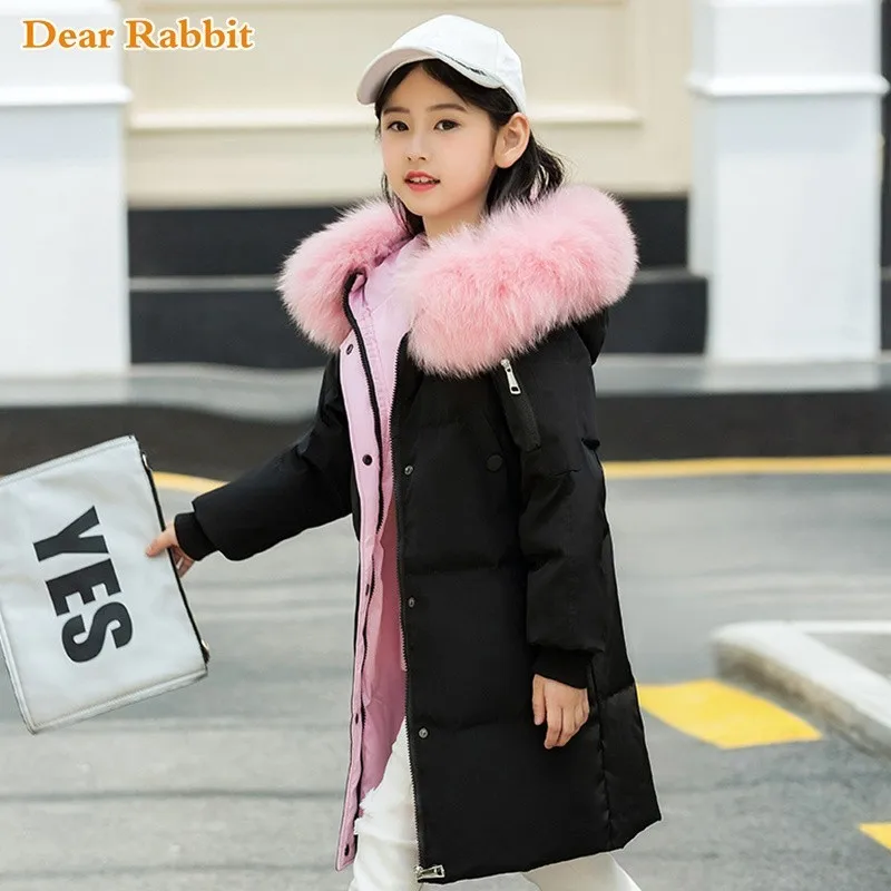 

-30 degree 2019 Fashion girls clothing winter duck Down Jackets Children Coats warm thick clothes Kids Outerwears for cold parka