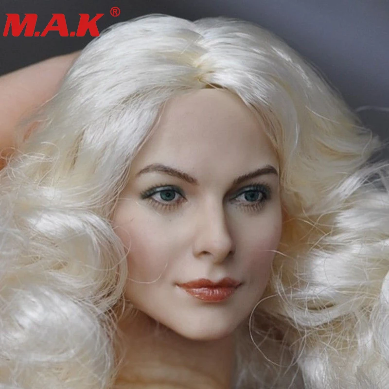Масштаб 1/6 самодельная фигурка головы с белыми вьющимися волосами экшн модели CG CY