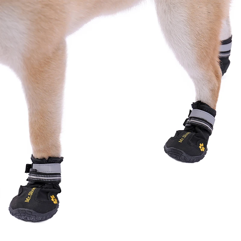 4 шт новая обувь для домашних животных 0utdoor походные теплые ботинки для собак Модные дышащие кроссовки для собак Нескользящая износостойкая обувь для домашних животных