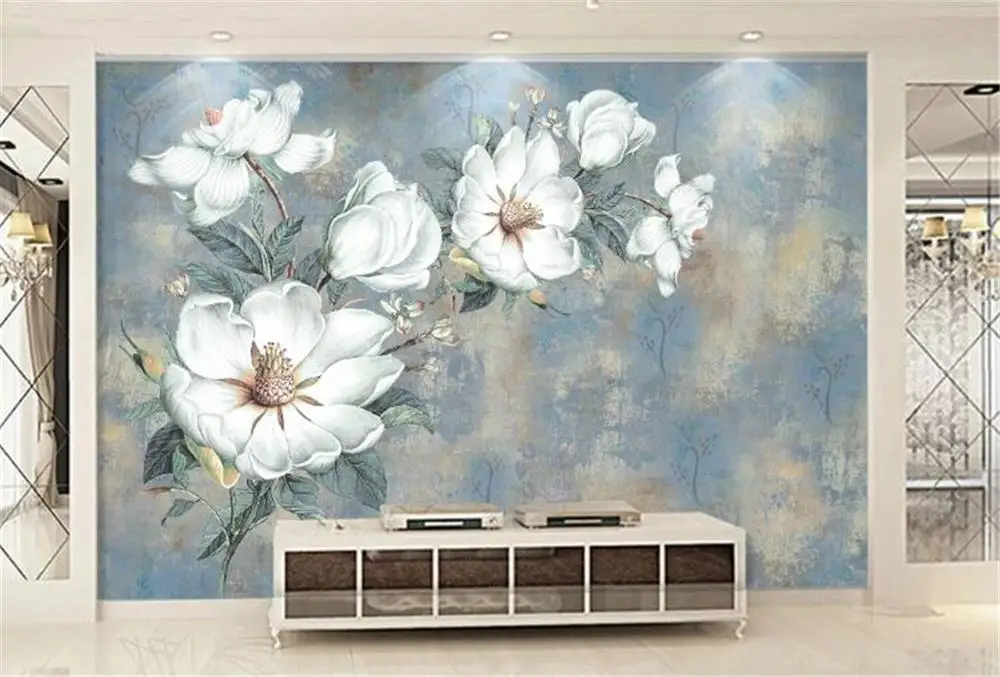 Beibehang винтажная картина маслом цветок масляная живопись фон стены Европейский Стиль стены абстрактная живопись маслом 3d обои