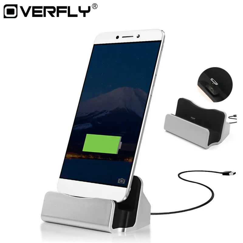 

Overfly Micro USB Charger Docking Station Type C Desktop Charging Port Sync Cradle Dock Stand Holder for Samsung Huawei Xiaomi
