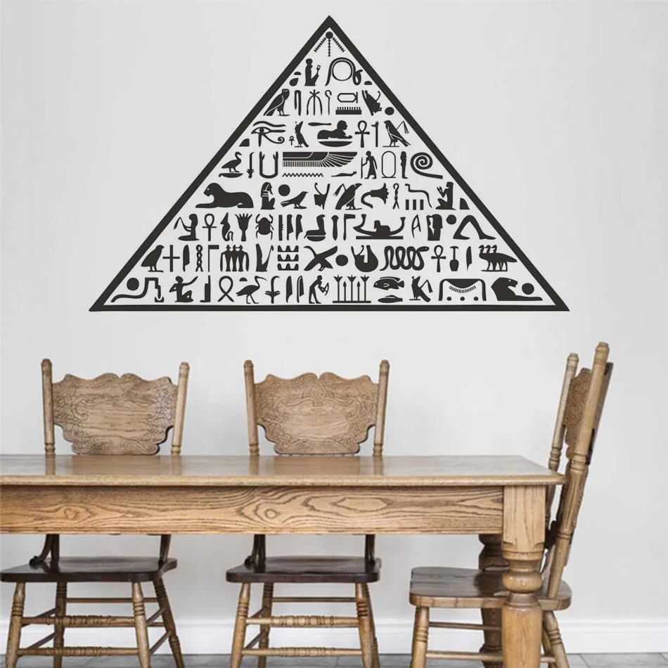 

Egypt Elements Vinyl Wall Sticker Ancient Egyptian Pyramid Design Wall Vinyl Decal Home Decoration Egypt Gods Wall Mural AZ801