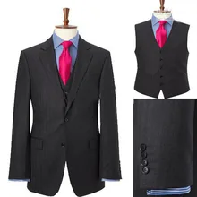 Лучший боковыми разрезами уголь жених смокинг нотч жениха мужчины свадьба костюмы( куртка+ брюки+ перевязка+ жилет) H535wedding мужчины cl