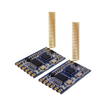 

4pcs SV610 433MHz TTL 100mW si4432 1400M Long Range Wireless RF Transmitter Receiver Module with Spring Antenna SW433-TH22