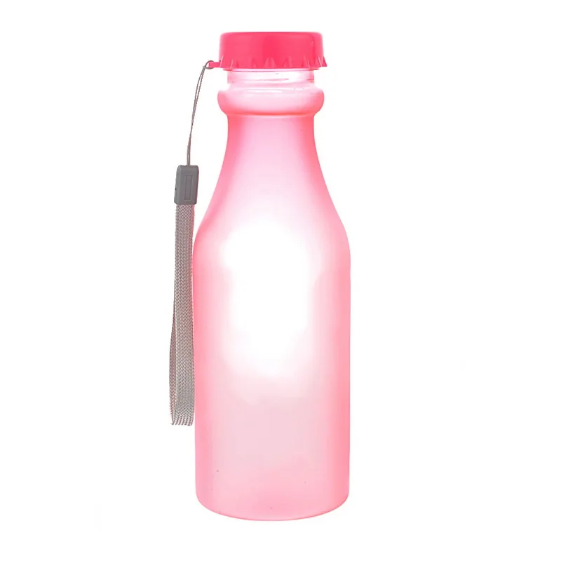 1 шт. 550 мл Мути-цветная Высококачественная бутылка для воды 19 унций пластиковый питьевой чайник чашка герметичные крышки с петлей для переноски PC 20,5x6,5 см