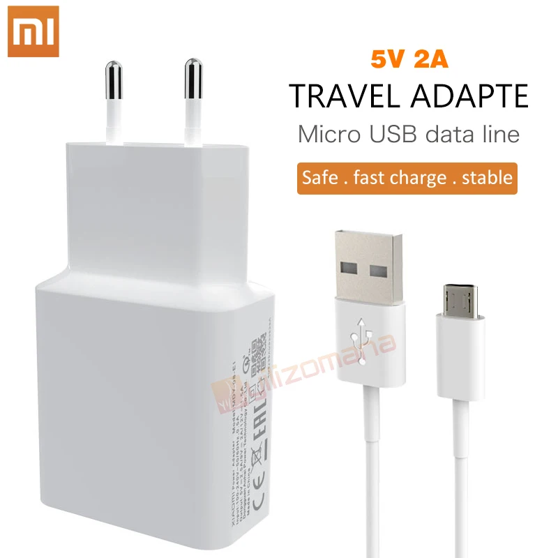 Оригинальное зарядное устройство Xiaomi 5В 2A EU Micro / Type C usb кабель зарядный адаптер