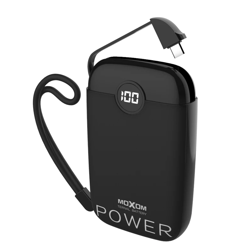 Внешний аккумулятор MOXOM на 10 000 мА · ч с USB кабелем|Внешние аккумуляторы| |