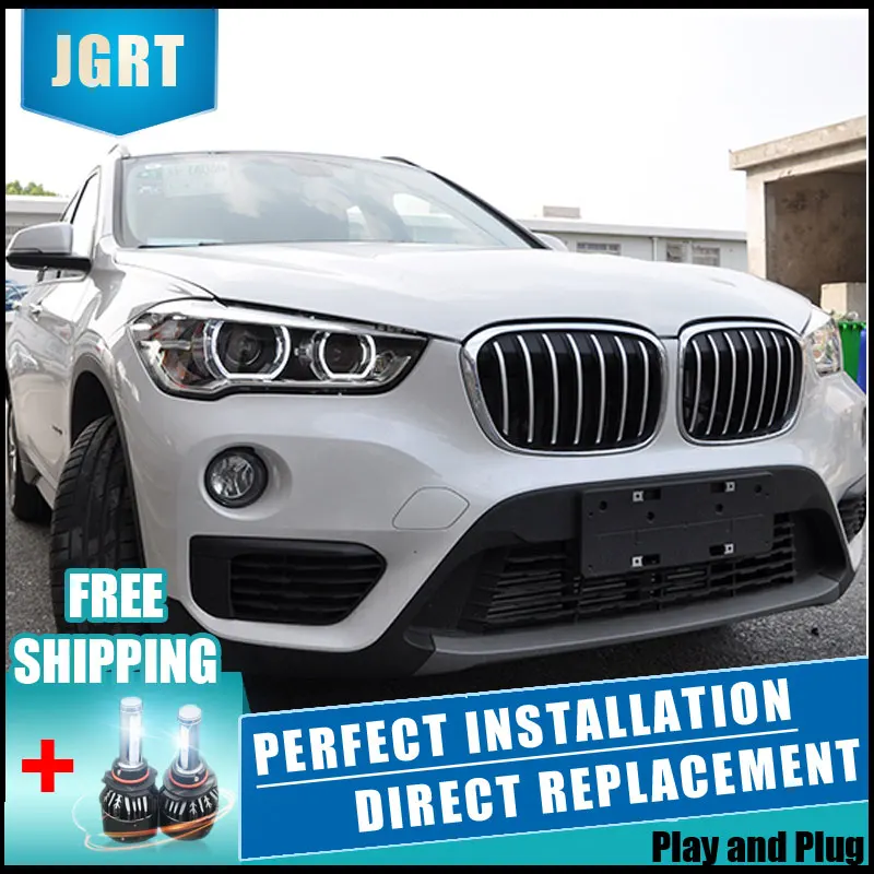 2 шт. светодиодный головной светильник s Для BMW X1 2016 Автомобильный с двойной