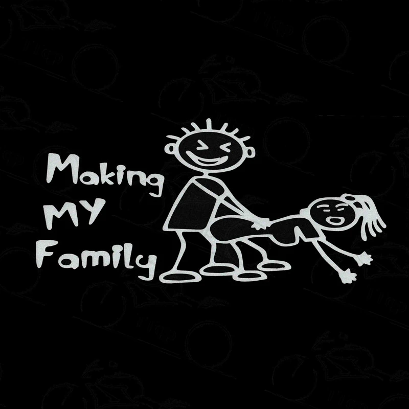 Car Styling Lovely Funny JDM Making My Family Sticker Vinyl Decal Car