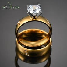 Nextvance AAA CZ Камень Обручальное кольцо золотое из нержавеющей стали
