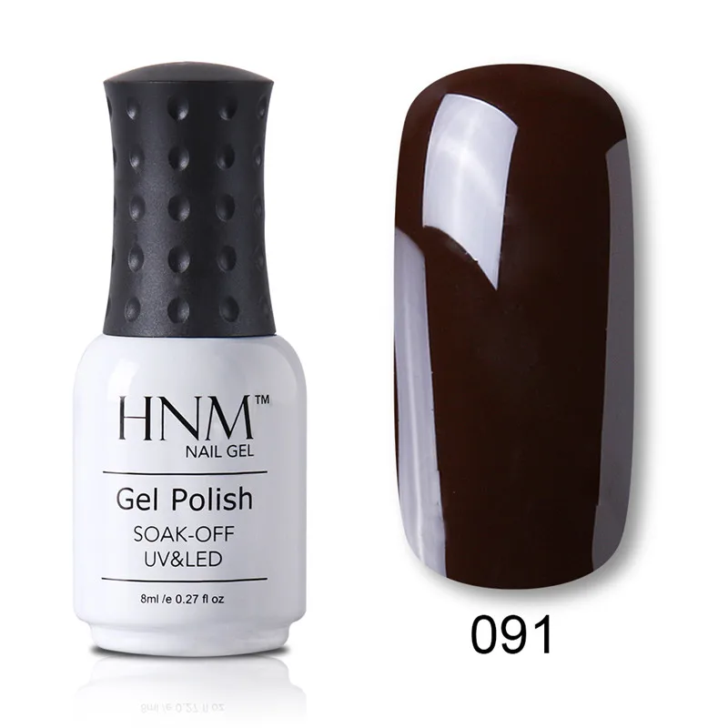 HNM штамповочная Краска Лак для ногтей 8 мл Великолепная цветная краска Gellak Гибридный лак Nagellak Полуперманентная верхняя основа грунтовка эмаль - Цвет: 091