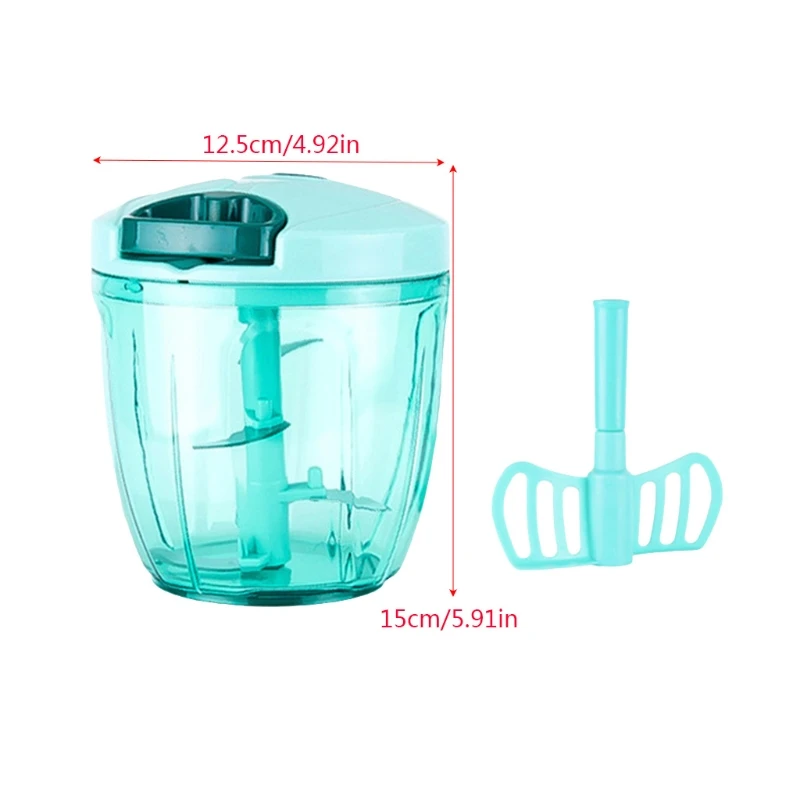 

Manual Food Processor Chopper Blender Slicer Safe Free Durable Kitchen Household Mar28