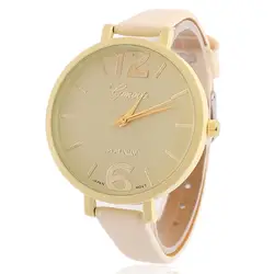 Известный модный бренд женские часы GENEVA кожаный ремешок Кварцевые женские наручные часы студент подарок Дети часы Relogio Masculino