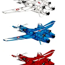 Авиационная Бумажная модель Robotech Hyperspace FortressToy