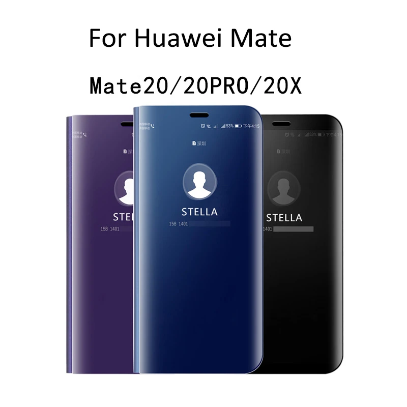 Роскошный зеркальный хромированный корпус откидная крышка для Huawei mate 10 20 Pro 20X